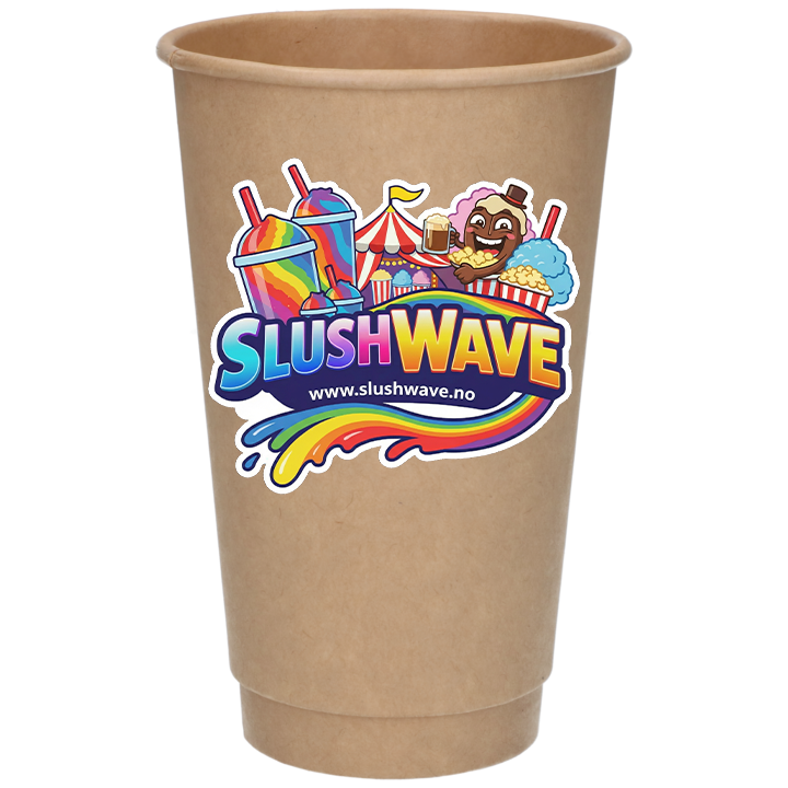 Pappkopp Double Wall 48cl Slush Wave